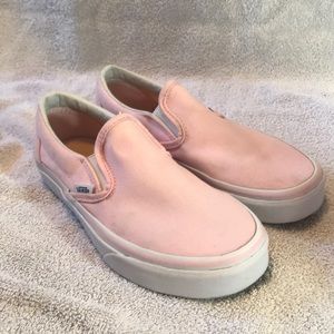 Baby pink vans slip ons